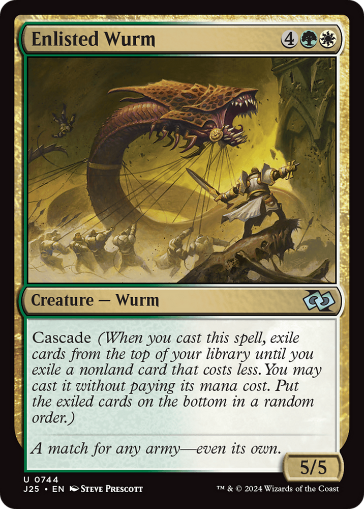 Enlisted Wurm [Foundations Jumpstart] Magic: The Gathering
