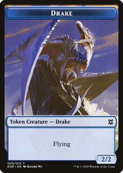Construct // Drake Double-Sided Token [Zendikar Rising Tokens] Magic: The Gathering