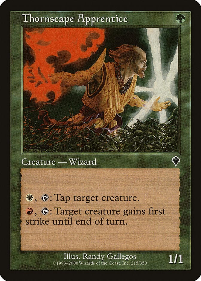 Thornscape Apprentice [Invasion] Magic: The Gathering