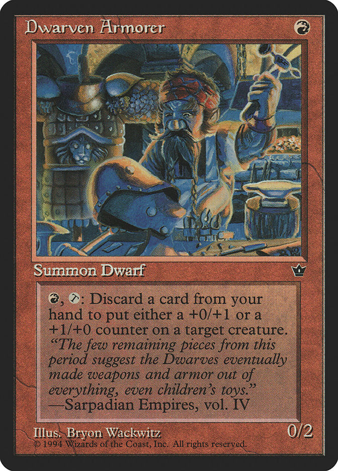 Dwarven Armorer [Fallen Empires] Magic: The Gathering