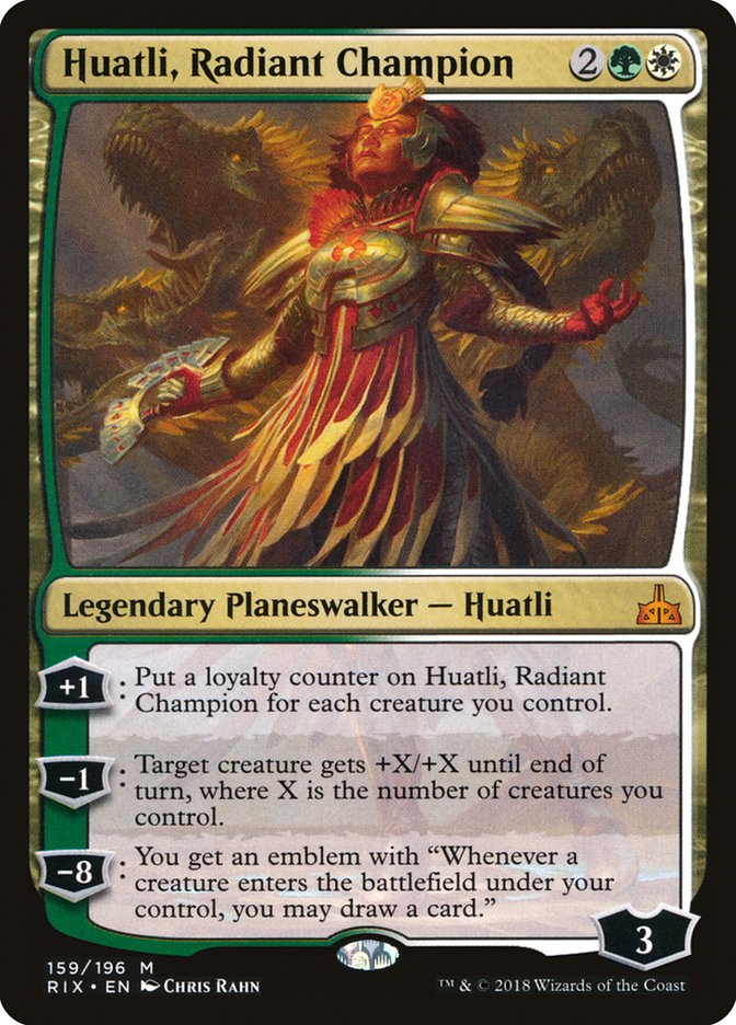 Huatli, Radiant Champion [Rivals of Ixalan] Magic: The Gathering