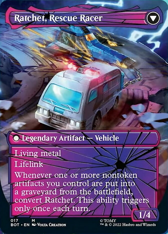 Ratchet, Field Medic // Ratchet, Rescue Racer (Shattered Glass) [Transformers] Magic: The Gathering