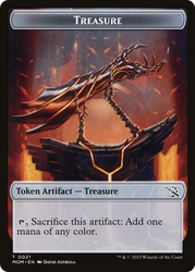 Treasure (21) // Zombie Double-Sided Token [March of the Machine Tokens] Magic: The Gathering