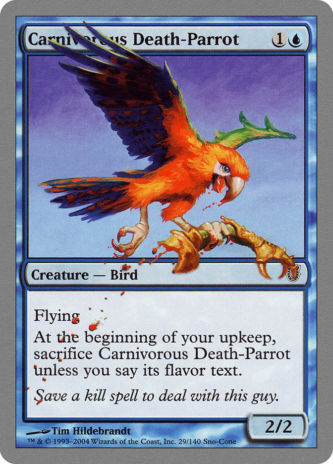 Carnivorous Death-Parrot [Unhinged] Magic: The Gathering