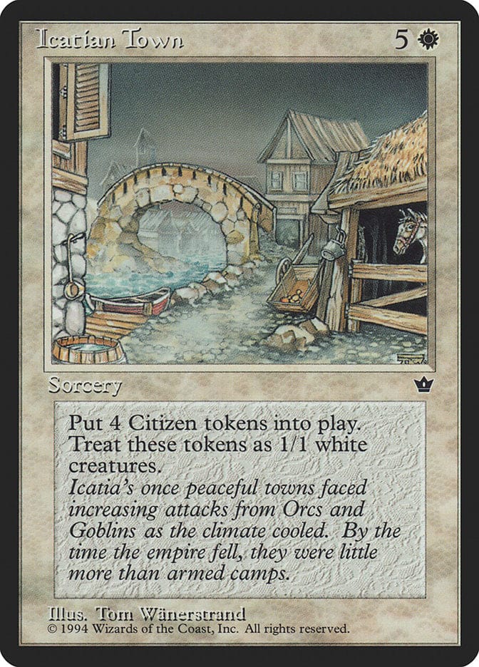 Icatian Town [Fallen Empires] Magic: The Gathering