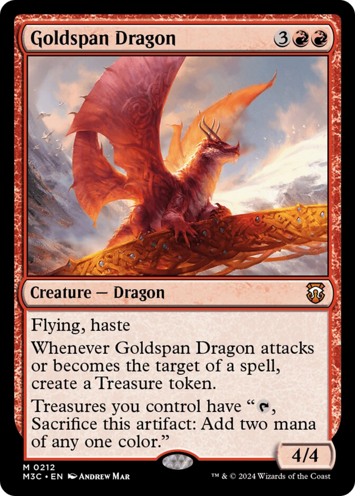 Goldspan Dragon (Ripple Foil) [Modern Horizons 3 Commander] Magic: The Gathering