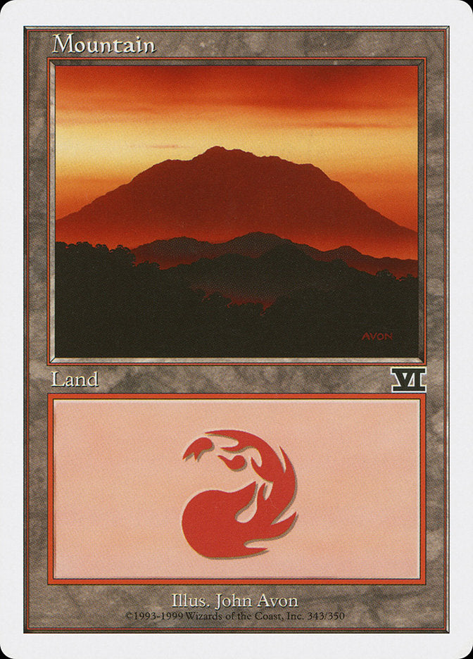 Mountain (343) [Classic Sixth Edition] Magic: The Gathering