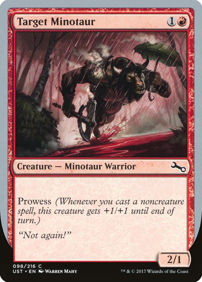 Target Minotaur (Rain Art) [Unstable] Magic: The Gathering