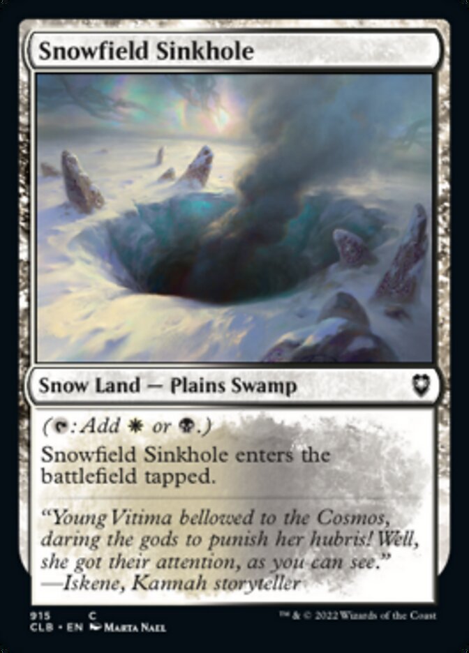 Snowfield Sinkhole [Commander Legends: Battle for Baldur's Gate] Magic: The Gathering