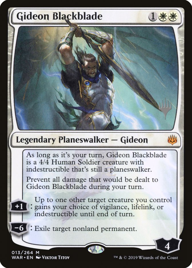 Gideon Blackblade (Promo Pack) [War of the Spark Promos] Magic: The Gathering