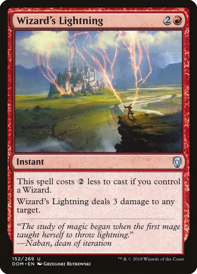 Wizard's Lightning [Dominaria] Magic: The Gathering