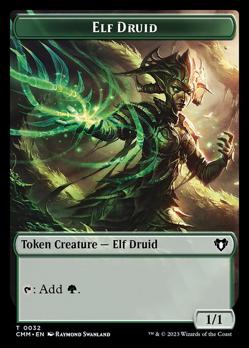 The Monarch // Elf Druid Double-Sided Token [Commander Masters Tokens] Magic: The Gathering