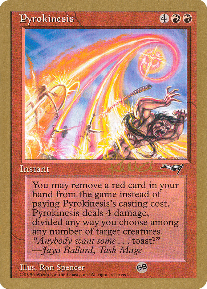 Pyrokinesis (Paul McCabe) (SB) [World Championship Decks 1997] Magic: The Gathering