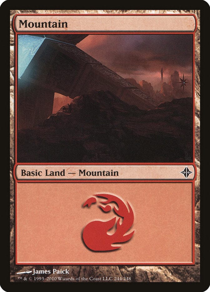 Mountain (244) [Rise of the Eldrazi] Magic: The Gathering