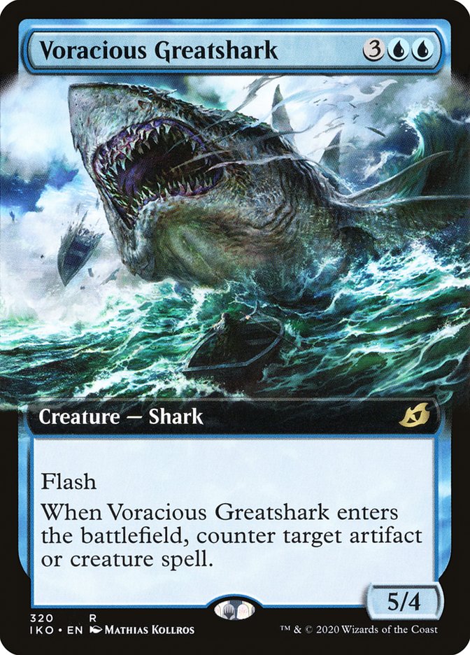 Voracious Greatshark (Extended Art) [Ikoria: Lair of Behemoths] Magic: The Gathering