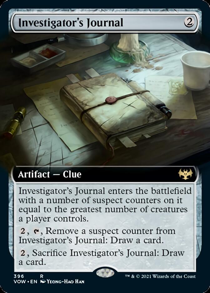 Investigator's Journal (Extended Art) [Innistrad: Crimson Vow] Magic: The Gathering