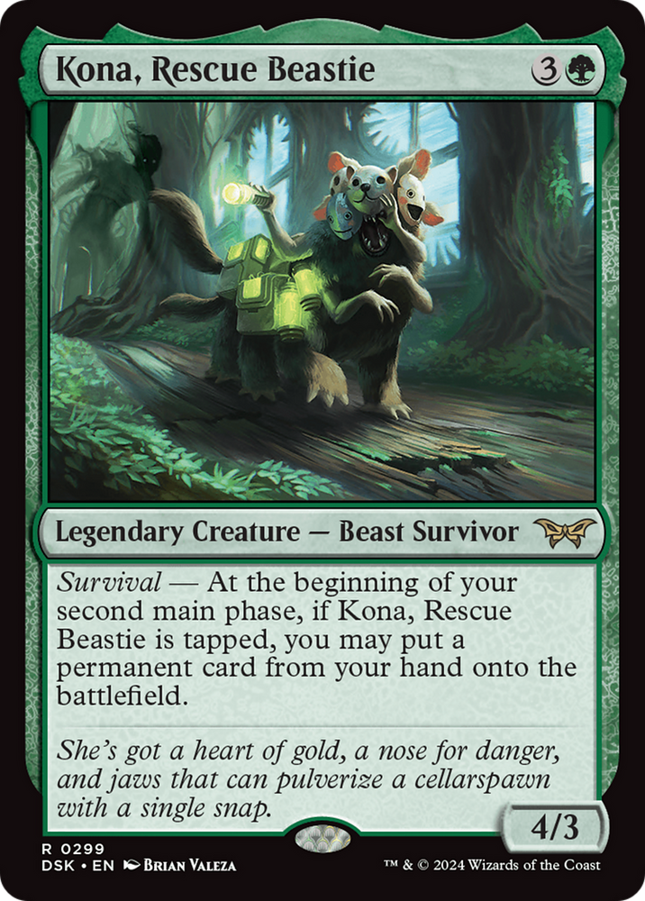 Kona, Rescue Beastie (0299) [Duskmourn: House of Horror] Magic: The Gathering