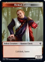 Human Cleric // Food (18) Double-Sided Token [Throne of Eldraine Tokens] Magic: The Gathering