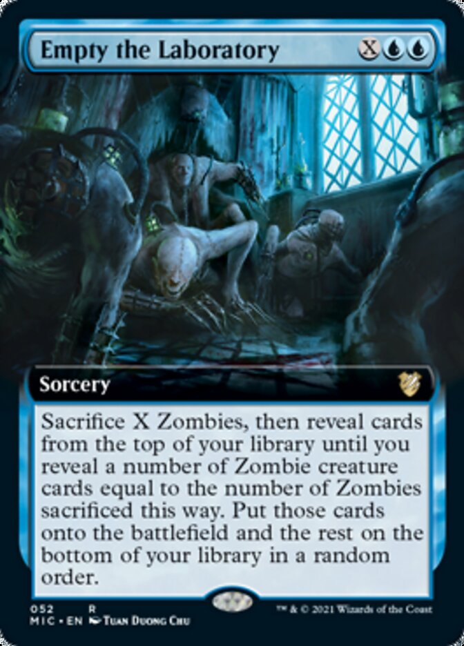 Empty the Laboratory (Extended Art) [Innistrad: Midnight Hunt Commander] Magic: The Gathering