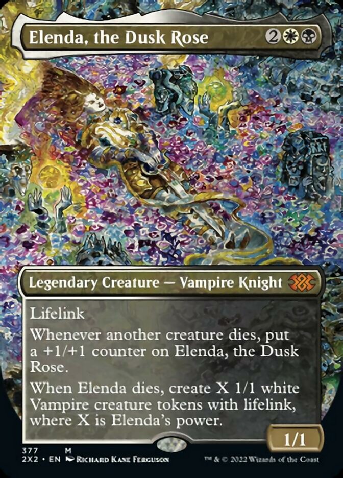 Elenda, the Dusk Rose (Borderless Alternate Art) [Double Masters 2022] Magic: The Gathering