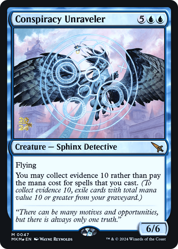 Conspiracy Unraveler [Murders at Karlov Manor Prerelease Promos] Magic: The Gathering