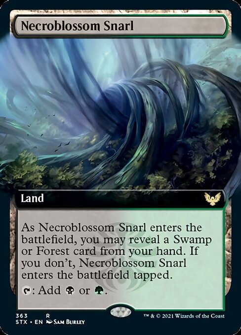 Necroblossom Snarl (Extended Art) [Strixhaven: School of Mages] Magic: The Gathering
