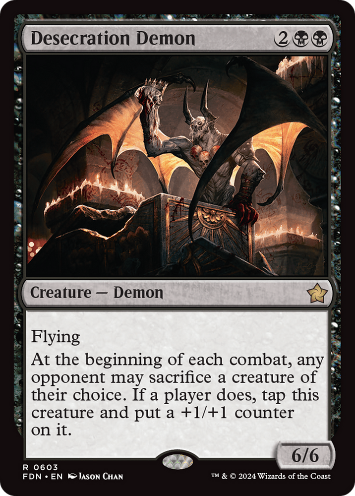 Desecration Demon [Foundations] Magic: The Gathering
