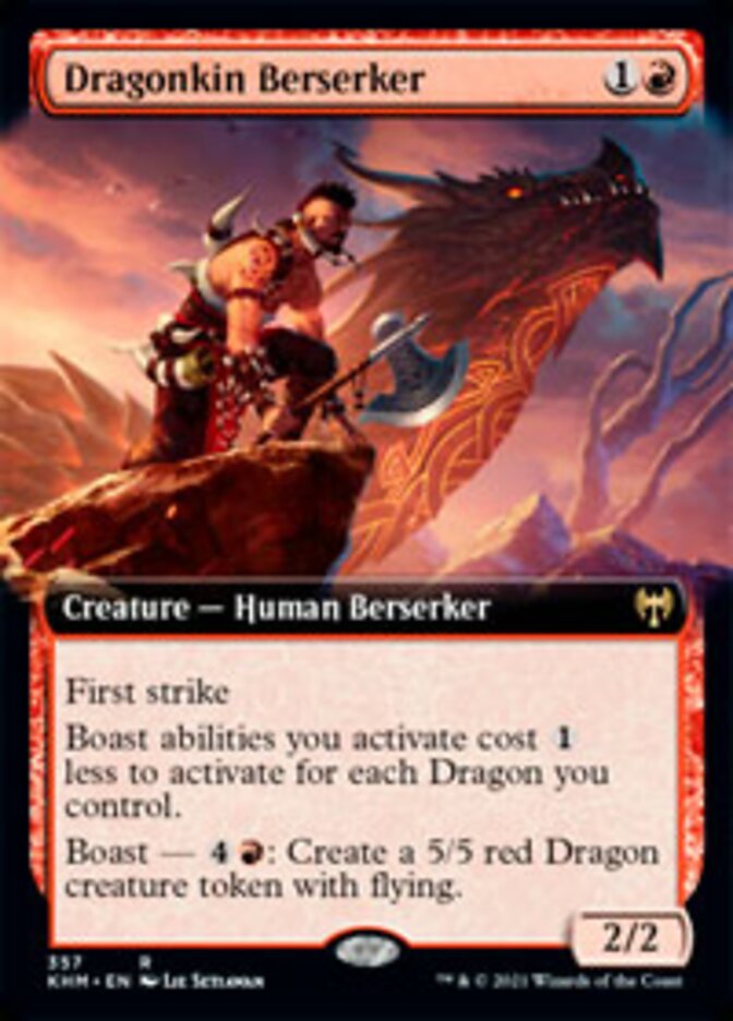 Dragonkin Berserker (Extended Art) [Kaldheim] Magic: The Gathering