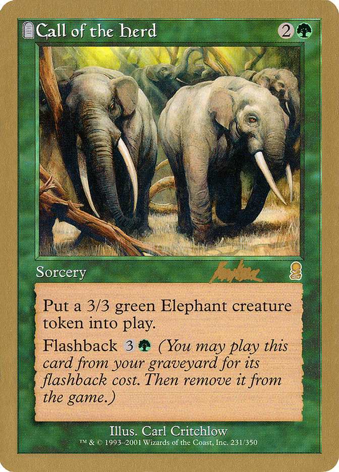 Call of the Herd (Brian Kibler) [World Championship Decks 2002] Magic: The Gathering