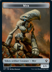 Myr // Treasure Double-Sided Token [Commander 2021 Tokens] Magic: The Gathering