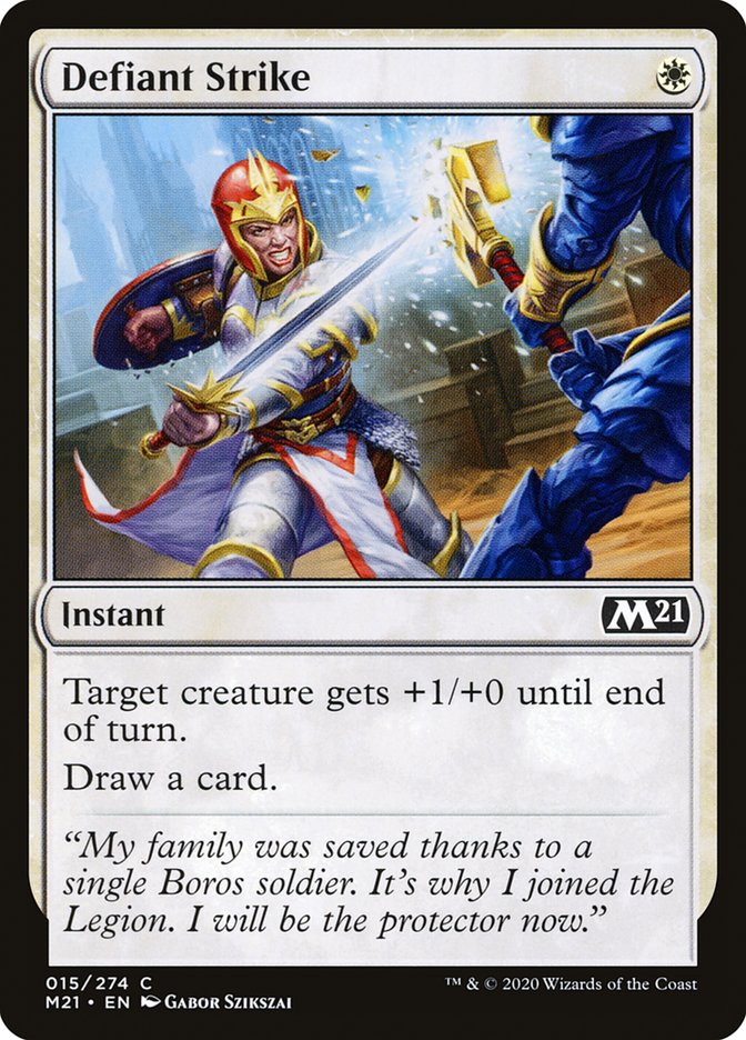 Defiant Strike [Core Set 2021] Magic: The Gathering
