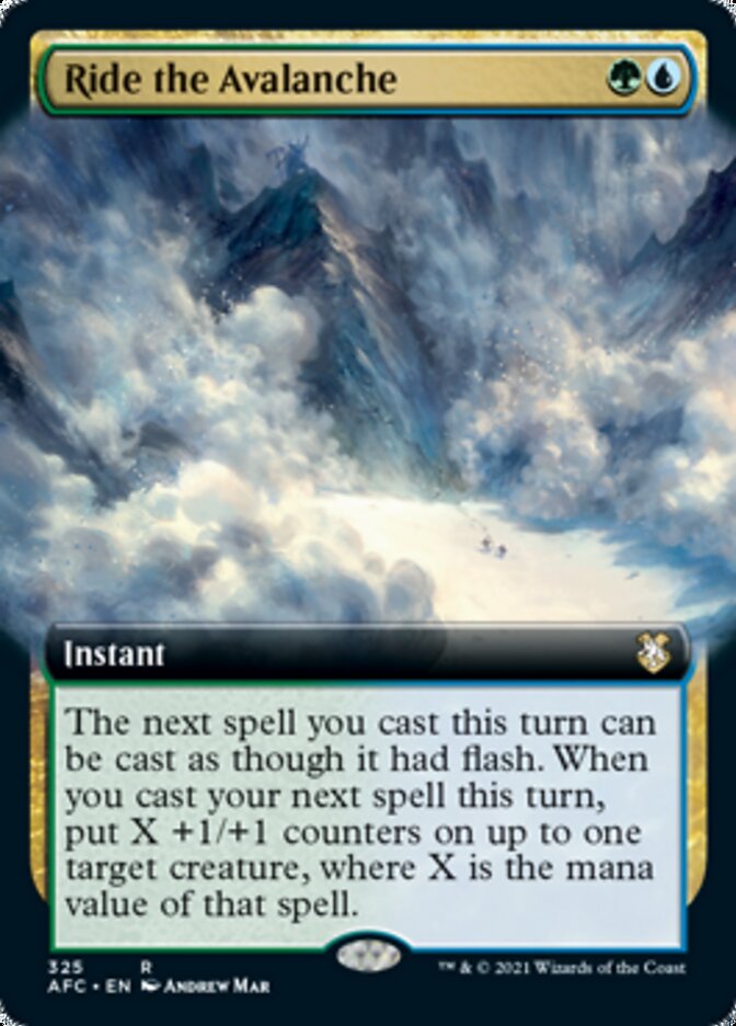 Ride the Avalanche (Extended Art) [Dungeons & Dragons: Adventures in the Forgotten Realms Commander] Magic: The Gathering