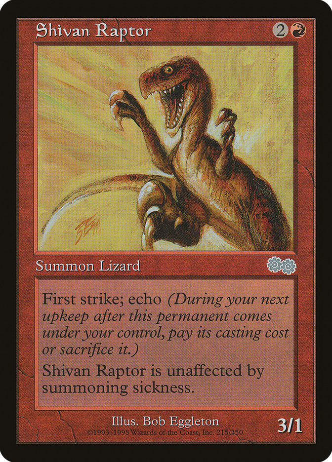 Shivan Raptor [Urza's Saga] Magic: The Gathering