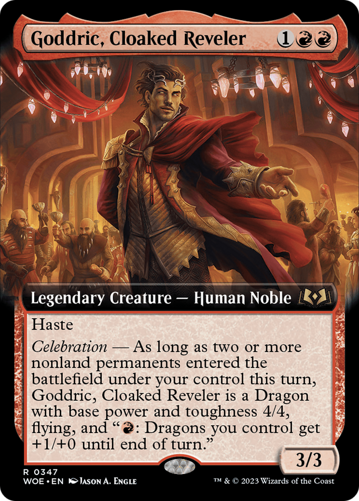 Goddric, Cloaked Reveler (Extended Art) [Wilds of Eldraine] Magic: The Gathering