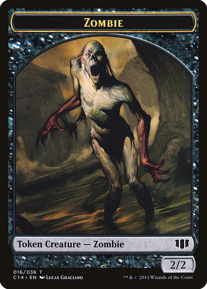 Demon (013/036) // Zombie (016/036) Double-Sided Token [Commander 2014 Tokens] Magic: The Gathering