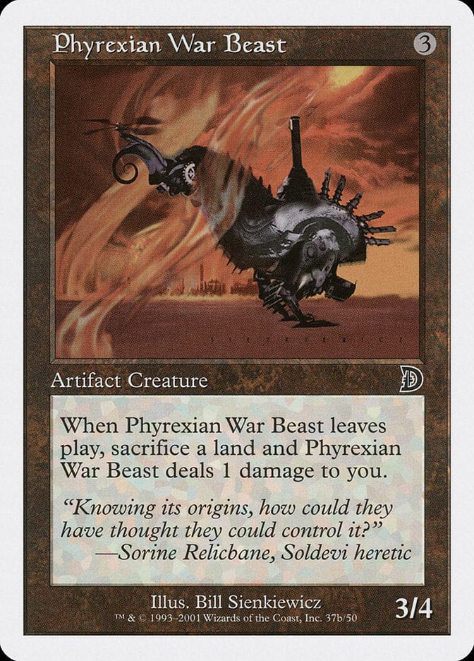 Phyrexian War Beast (Signature on Right) [Deckmasters] Magic: The Gathering