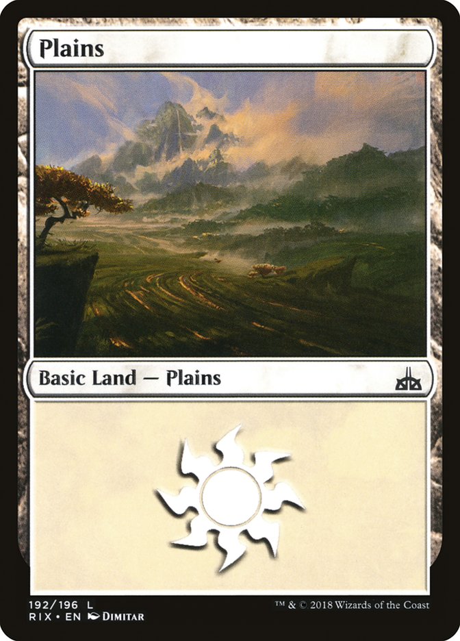 Plains (192) [Rivals of Ixalan] Magic: The Gathering