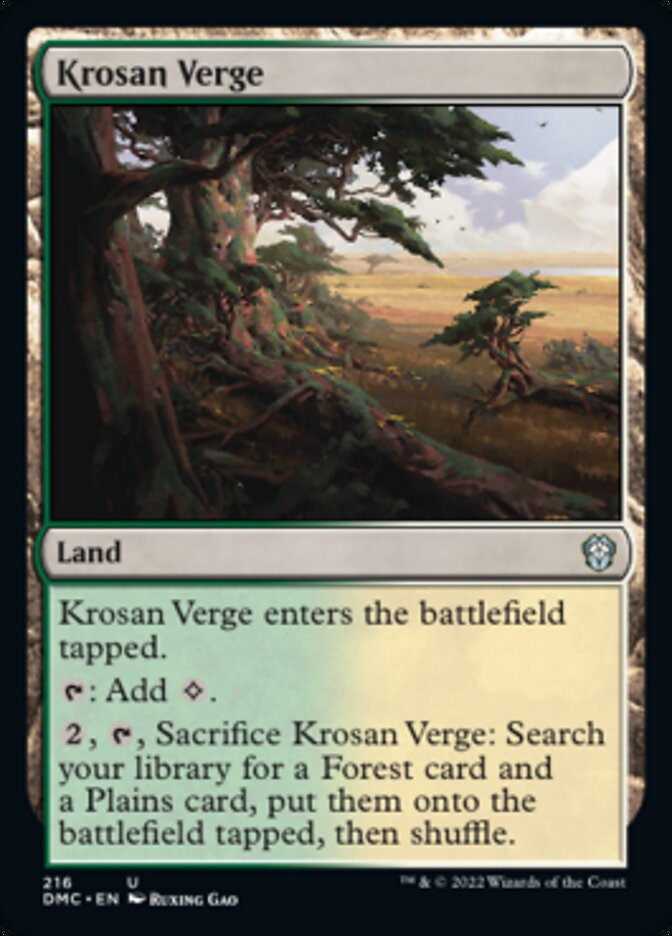 Krosan Verge [Dominaria United Commander] Magic: The Gathering