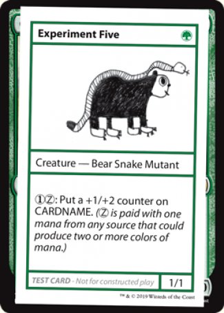 Experiment Five (2021 Edition) [Mystery Booster Playtest Cards] Magic: The Gathering