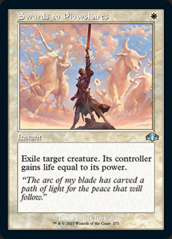 Swords to Plowshares (Retro) [Dominaria Remastered] Magic: The Gathering