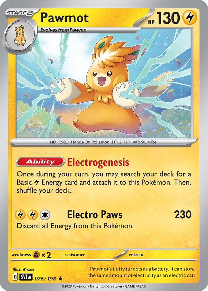 Pawmot (076/198) (Line Holo) [Scarlet & Violet: Base Set] Pokémon