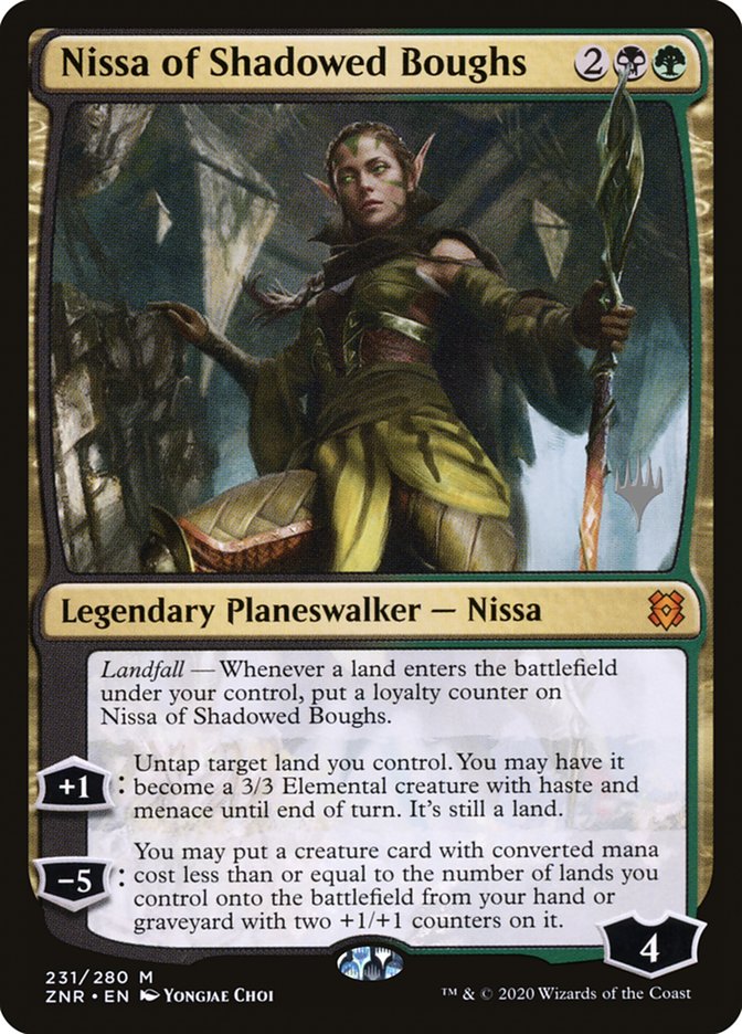 Nissa of Shadowed Boughs (Promo Pack) [Zendikar Rising Promos] Magic: The Gathering