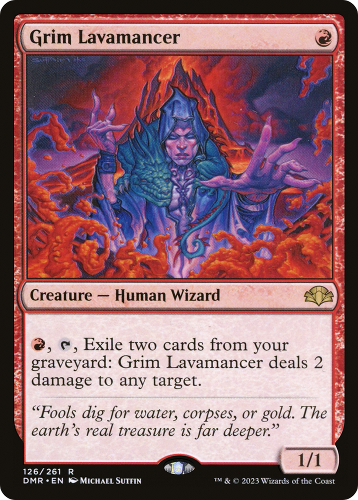 Grim Lavamancer [Dominaria Remastered] Magic: The Gathering