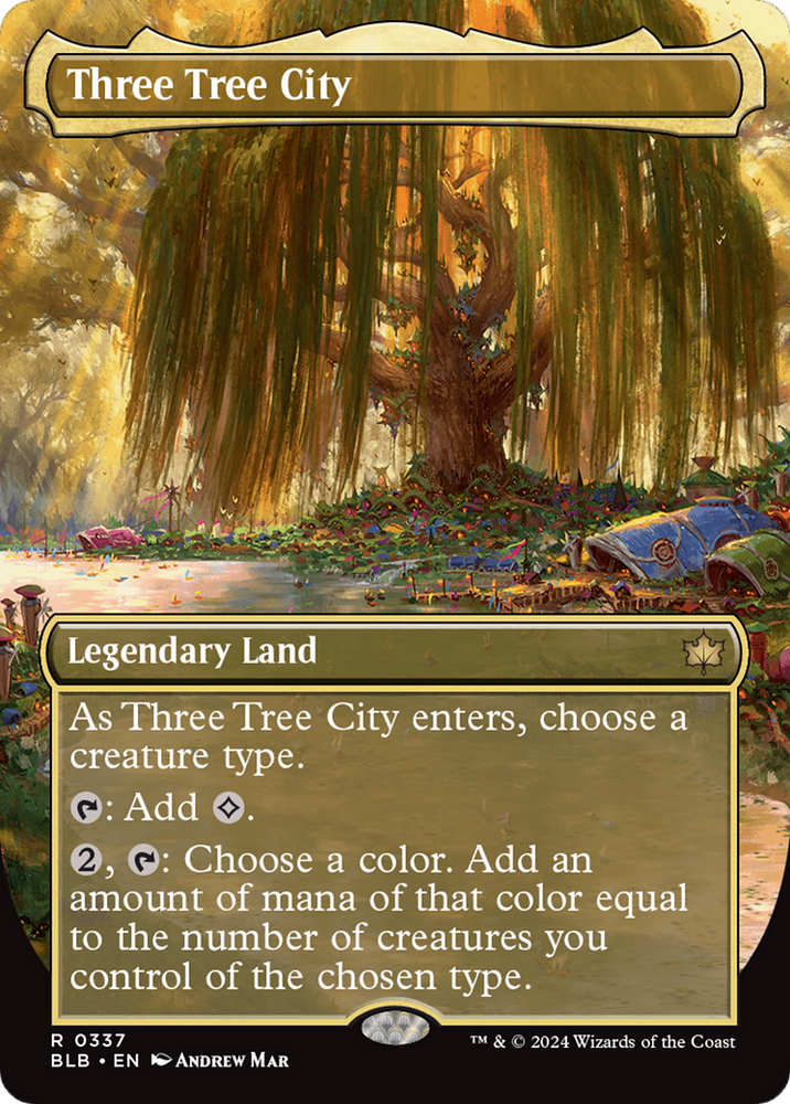 Three Tree City (Borderless) (0337) [Bloomburrow] Magic: The Gathering