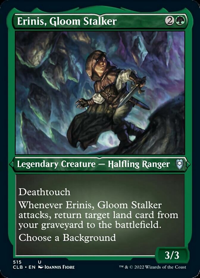 Erinis, Gloom Stalker (Foil Etched) [Commander Legends: Battle for Baldur's Gate] Magic: The Gathering