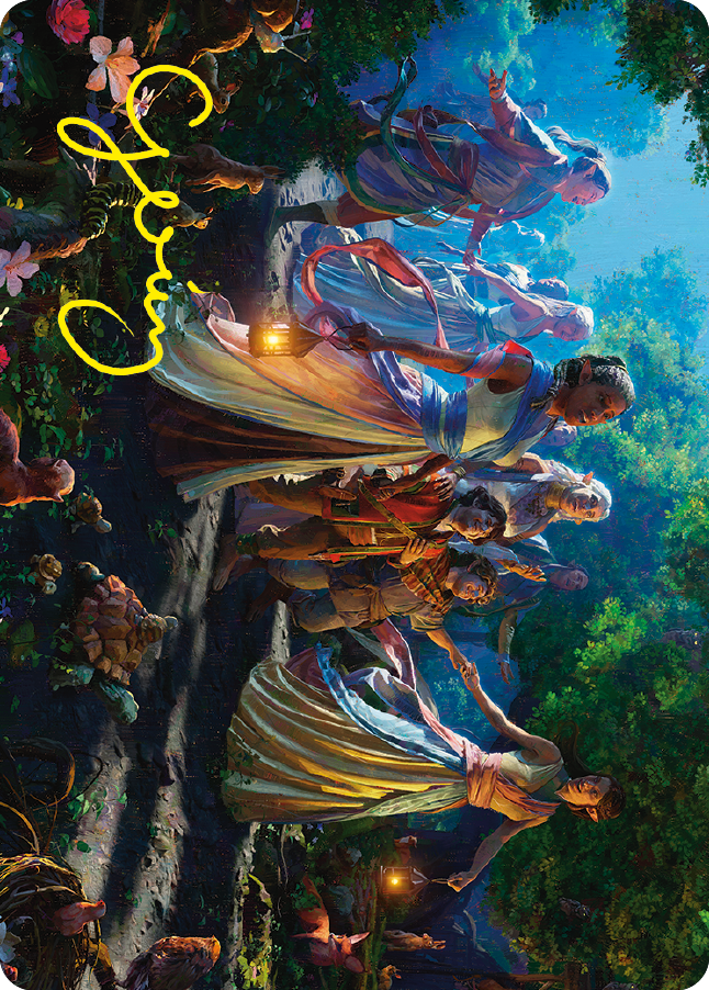 Realm Seekers Art Card (Gold-Stamped Signature) [The Lord of the Rings: Tales of Middle-earth Art Series] Magic: The Gathering
