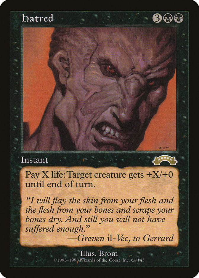 Hatred [Exodus] Magic: The Gathering