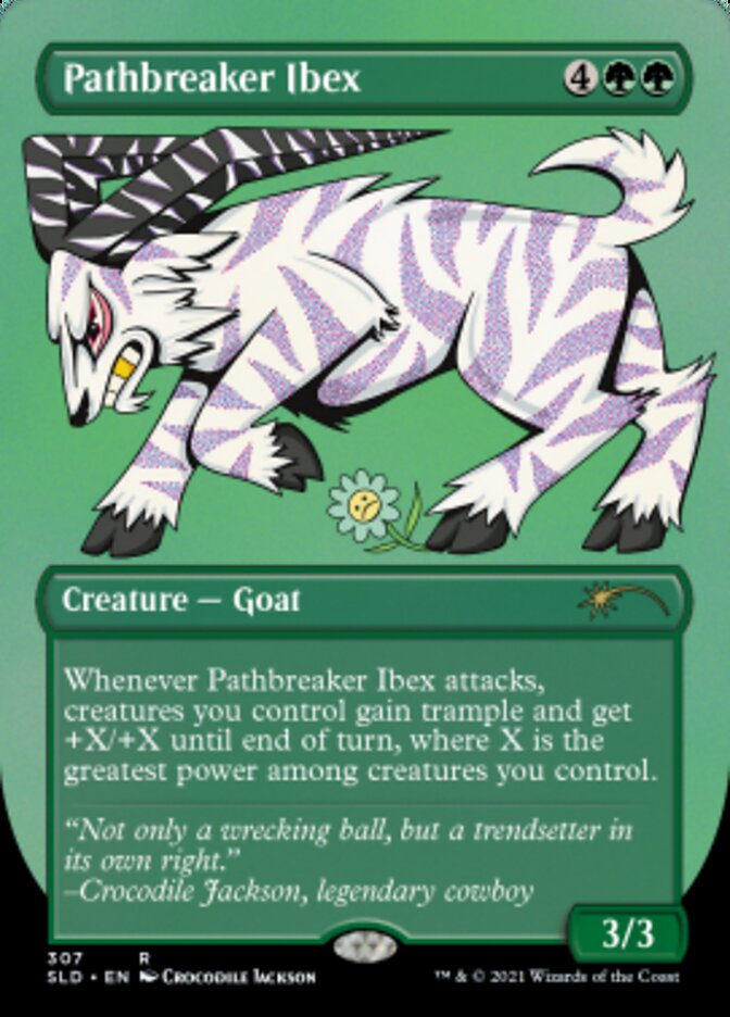 Pathbreaker Ibex (Borderless) (Foil Etched) [Secret Lair Drop Series] Magic: The Gathering
