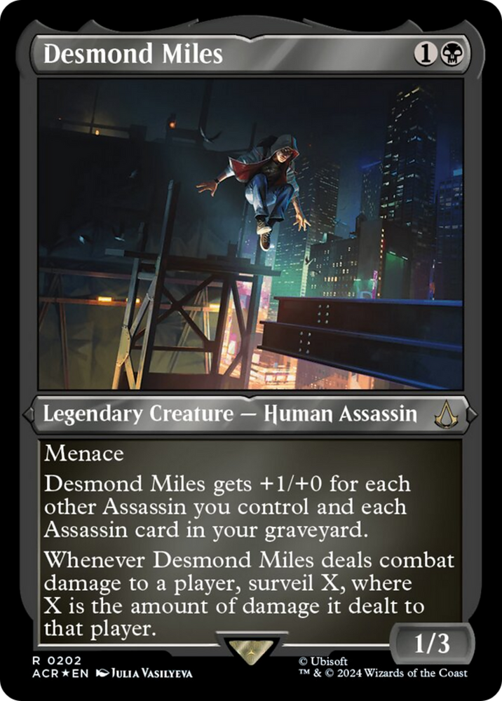 Desmond Miles (Foil Etched) [Assassin's Creed] Magic: The Gathering