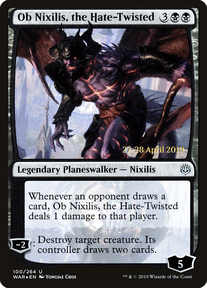 Ob Nixilis, the Hate-Twisted [War of the Spark Prerelease Promos] Magic: The Gathering